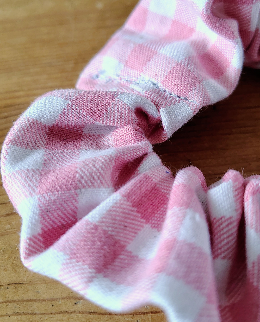 Pink and White Scrunchy
