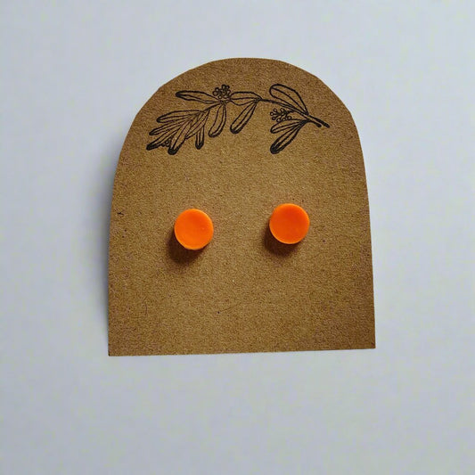 Orange Stud Earrings