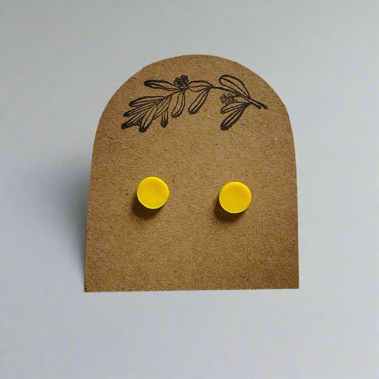 Yellow Stud Earrings