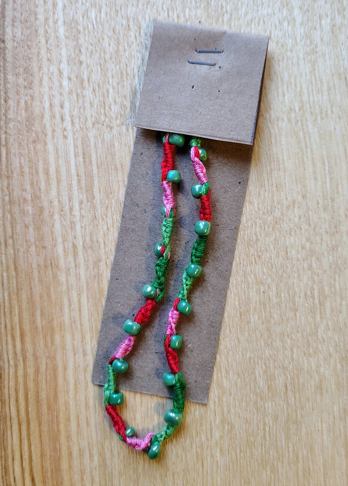 Friendship Bracelet - Pink & Green