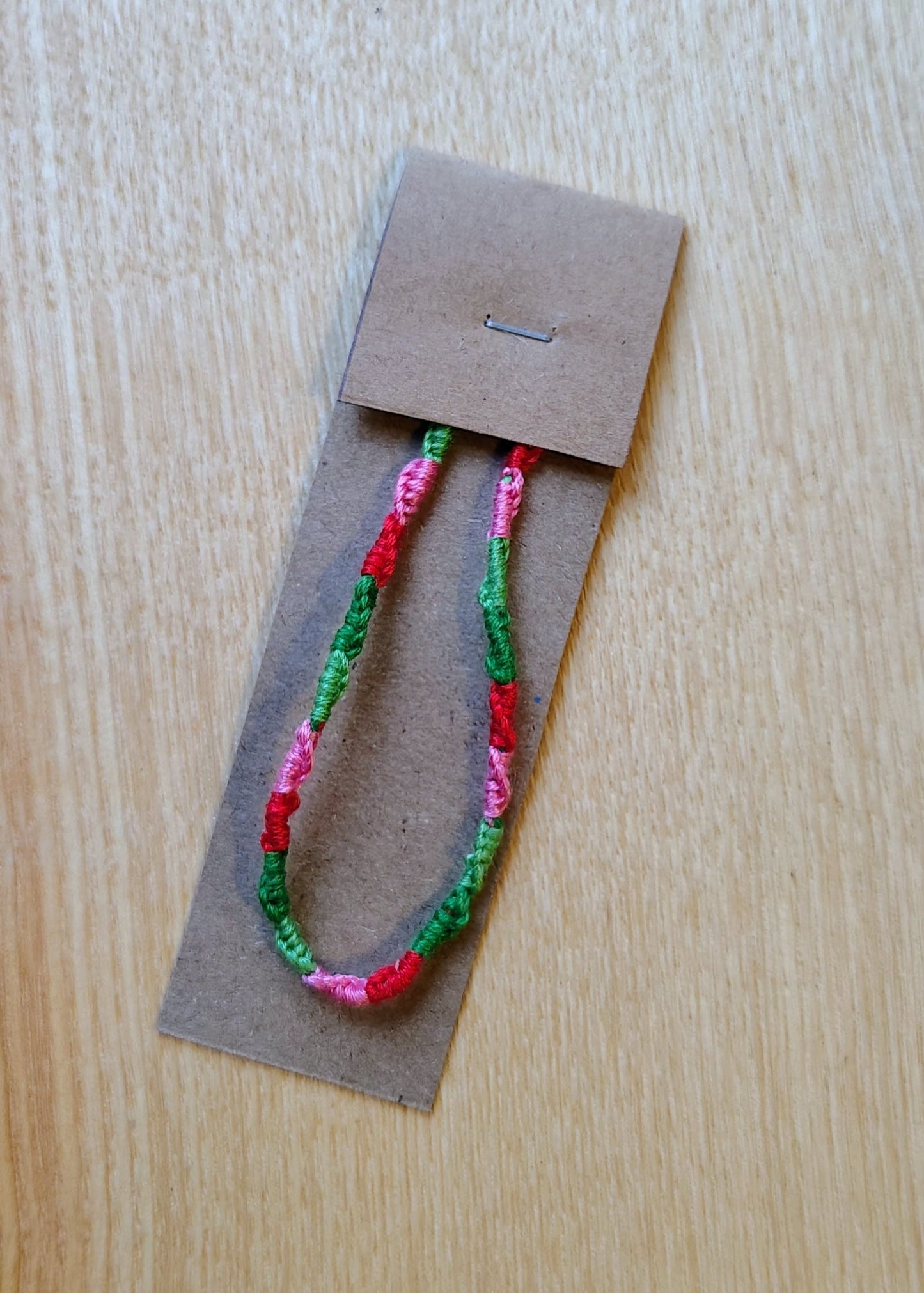 Friendship Bracelet - Pink & Green