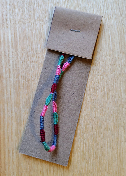 Friendship Bracelet - Blue & Pink