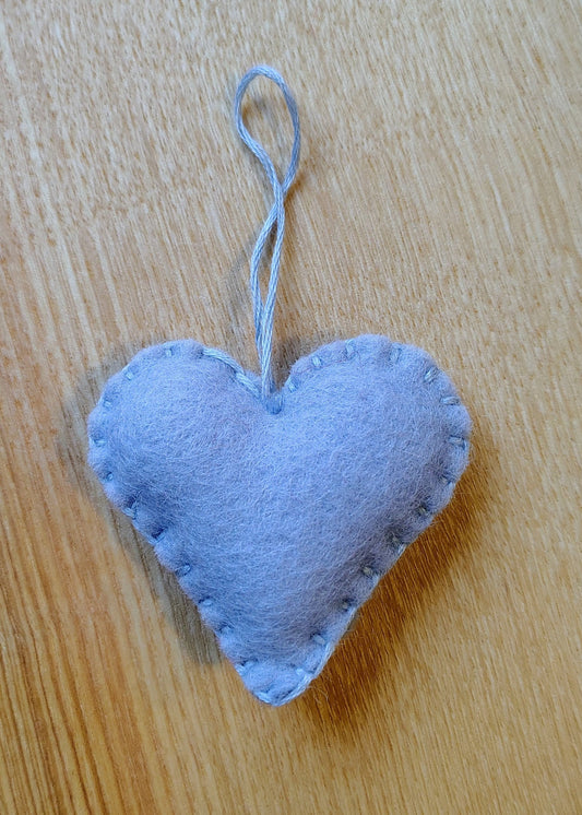 Hanging Heart Decoration - Blue