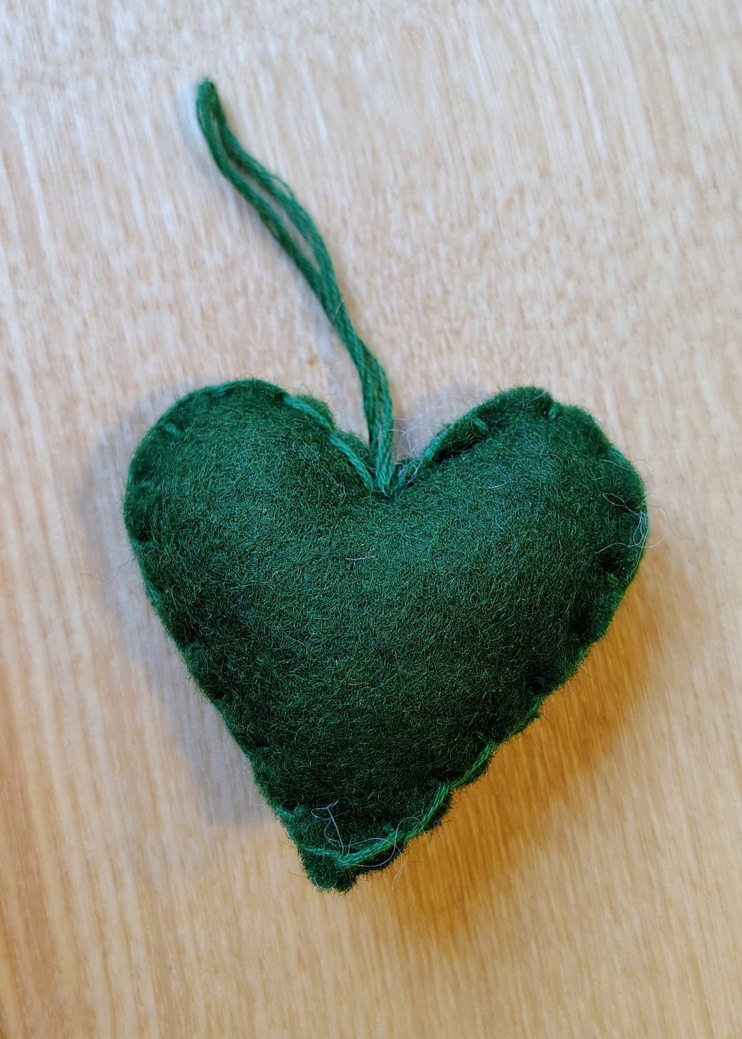 Hanging Heart Decoration - Green