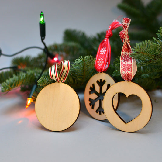 Plain Bauble Laser Cut Plywood