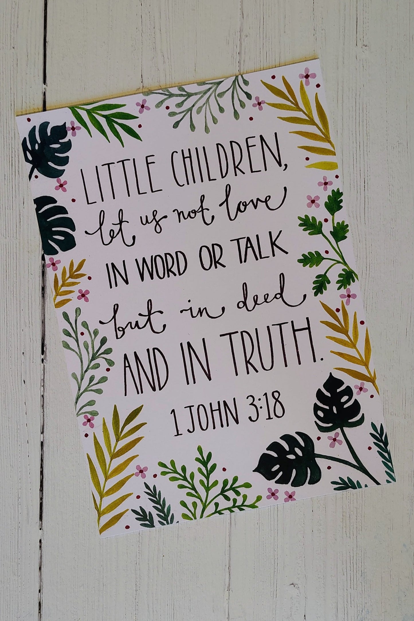 1 John 3:18 Print A4