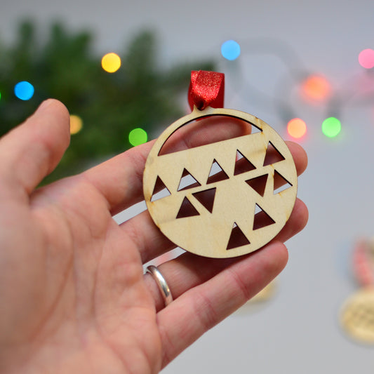 Triangle Bauble Laser Cut Plywood